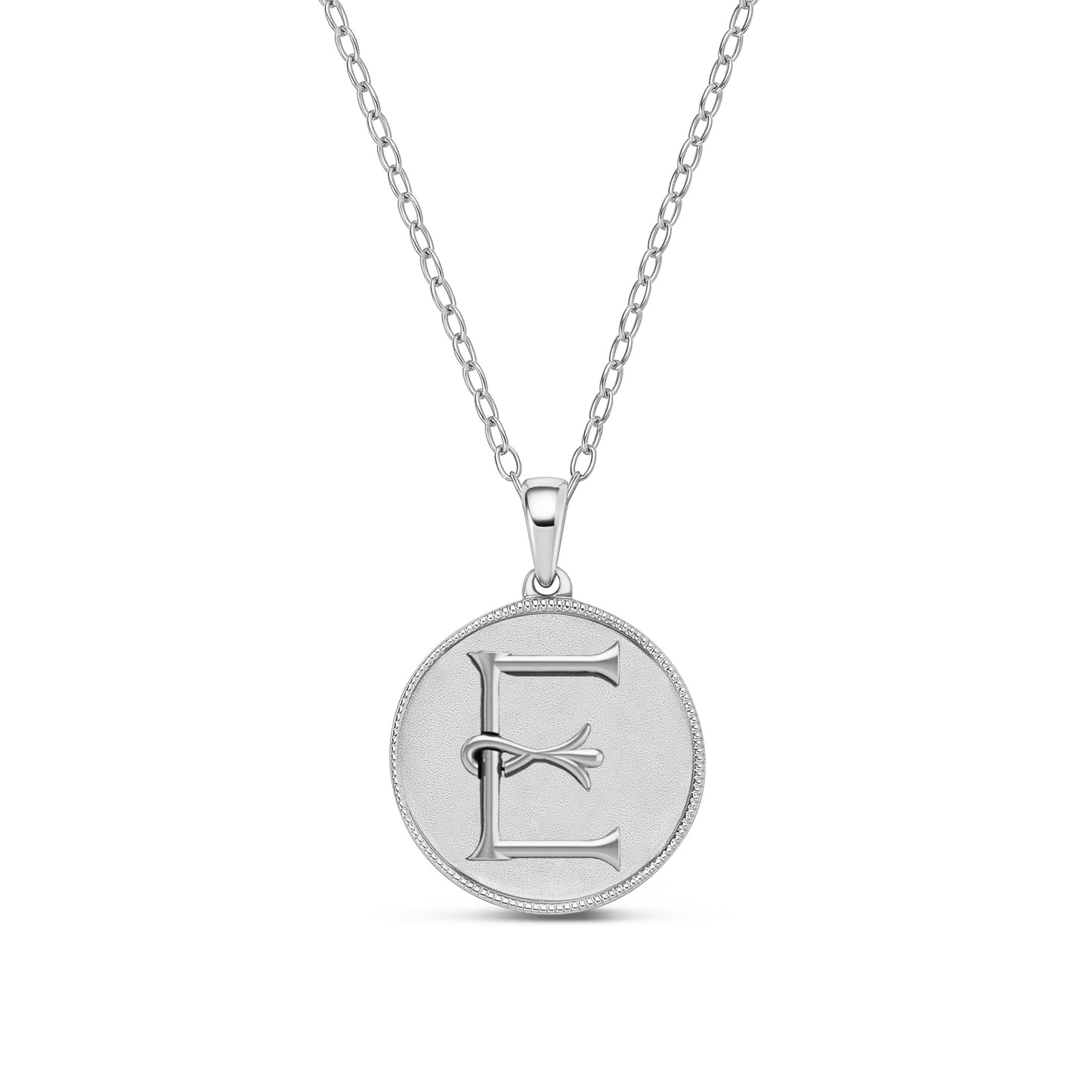 Classic Initial Milgrain Necklace