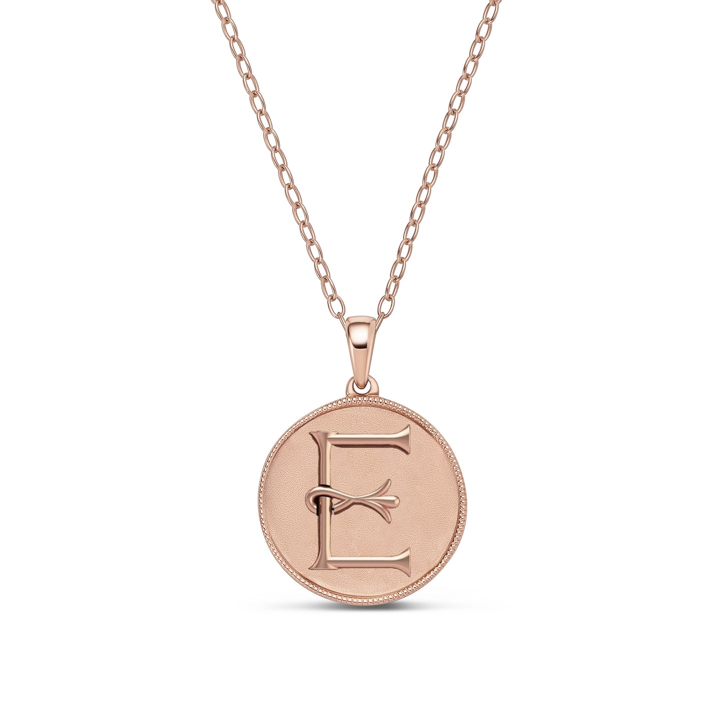 Classic Initial Milgrain Necklace