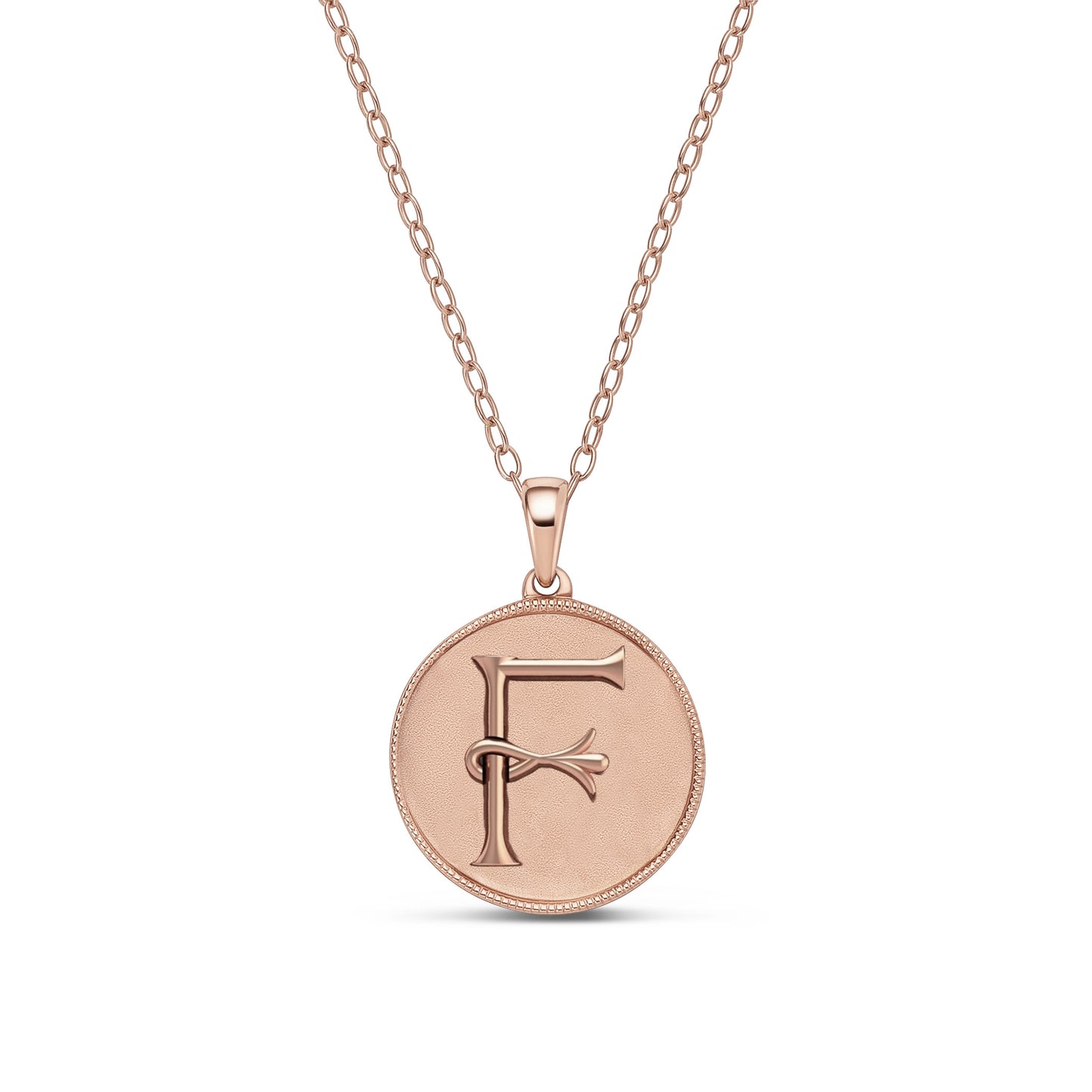 Classic Initial Milgrain Necklace