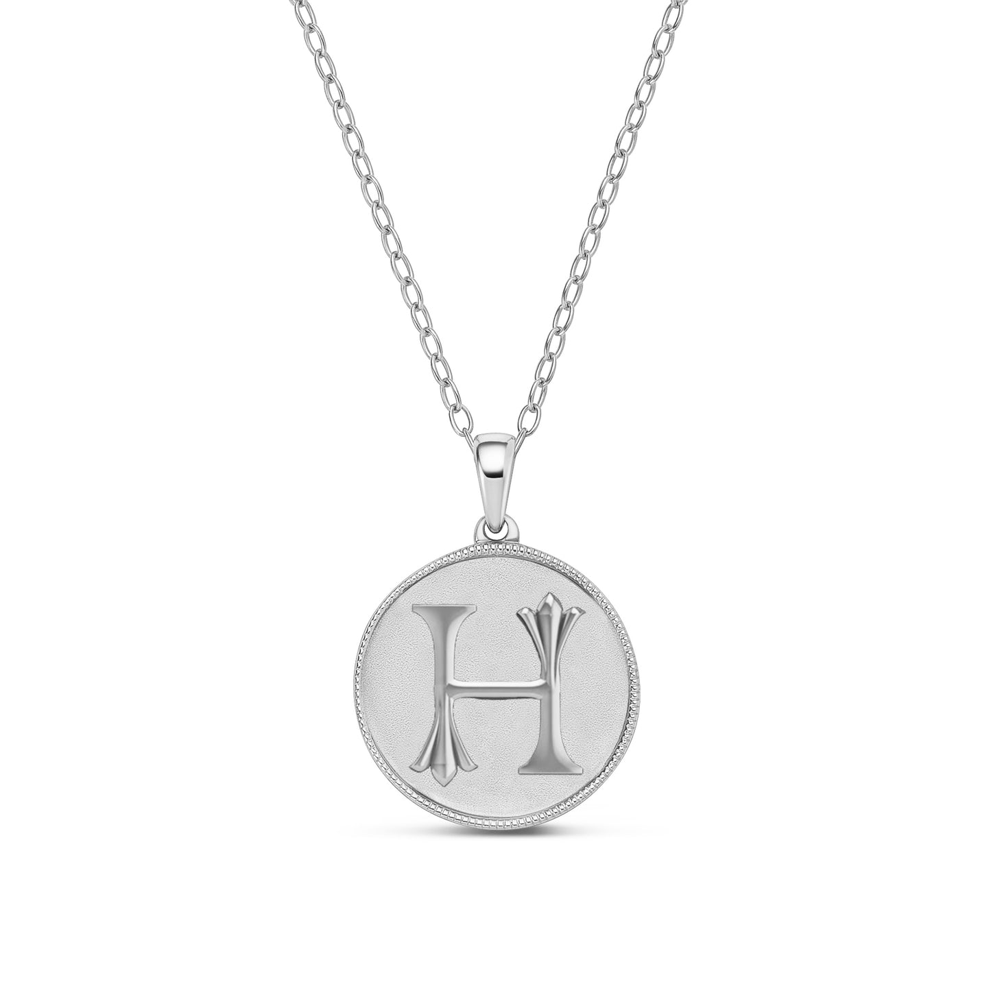 Classic Initial Milgrain Necklace