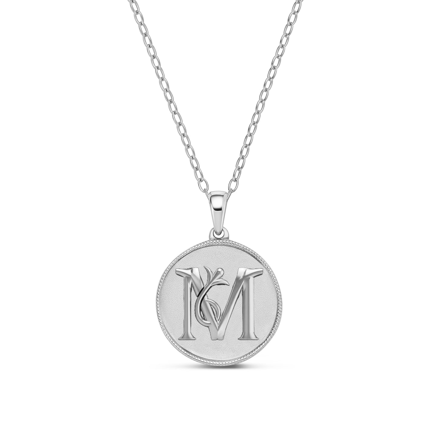 Classic Initial Milgrain Necklace