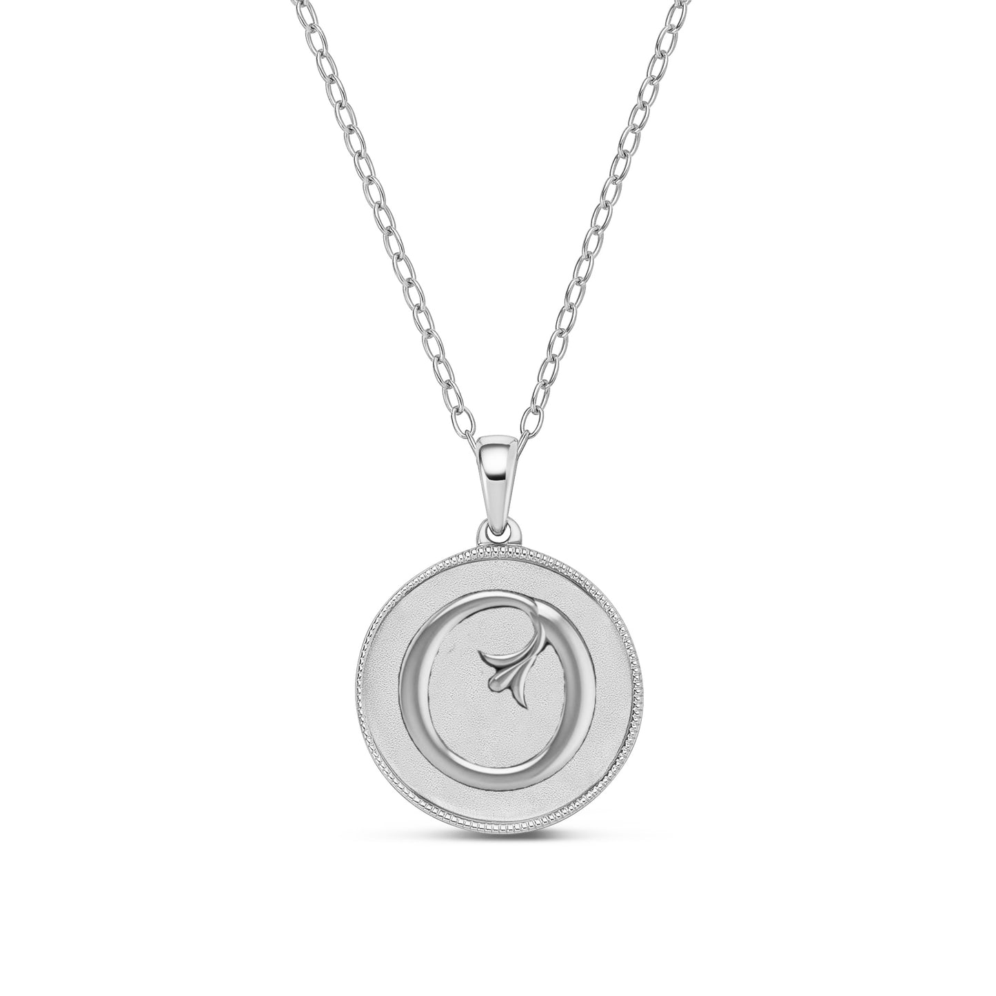 Classic Initial Milgrain Necklace