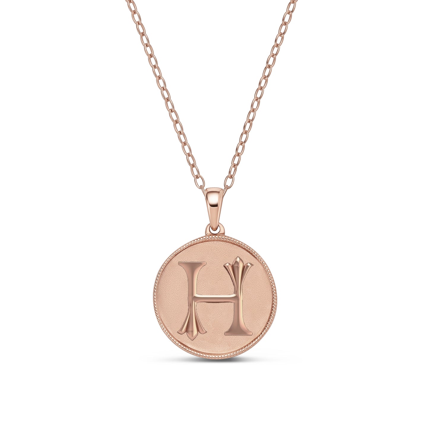 Classic Initial Milgrain Necklace