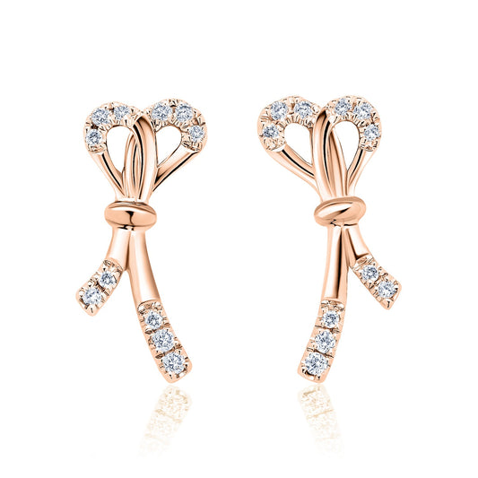 Classic Diamond Bow Earring Studs