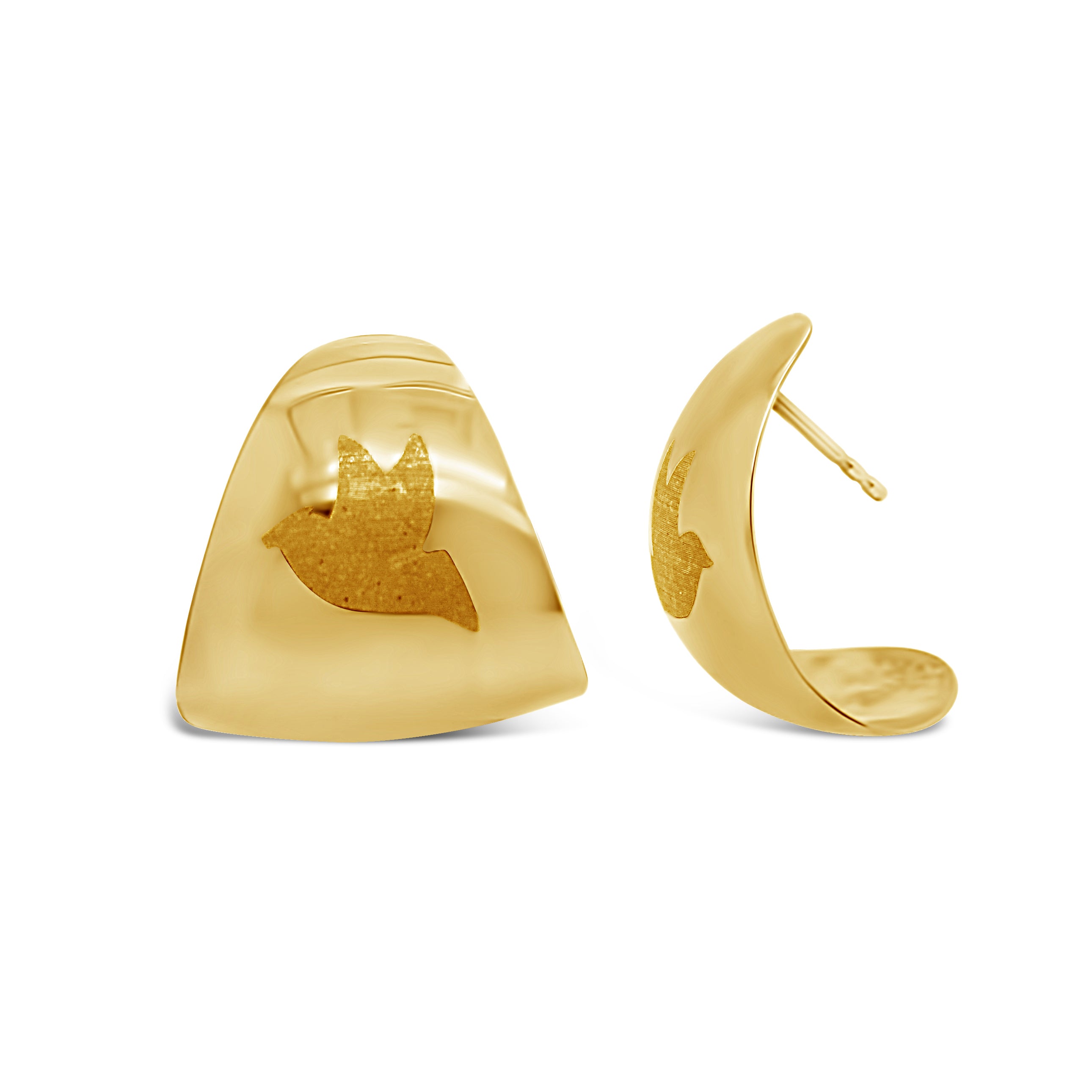 Gold Plated Bird Earrings