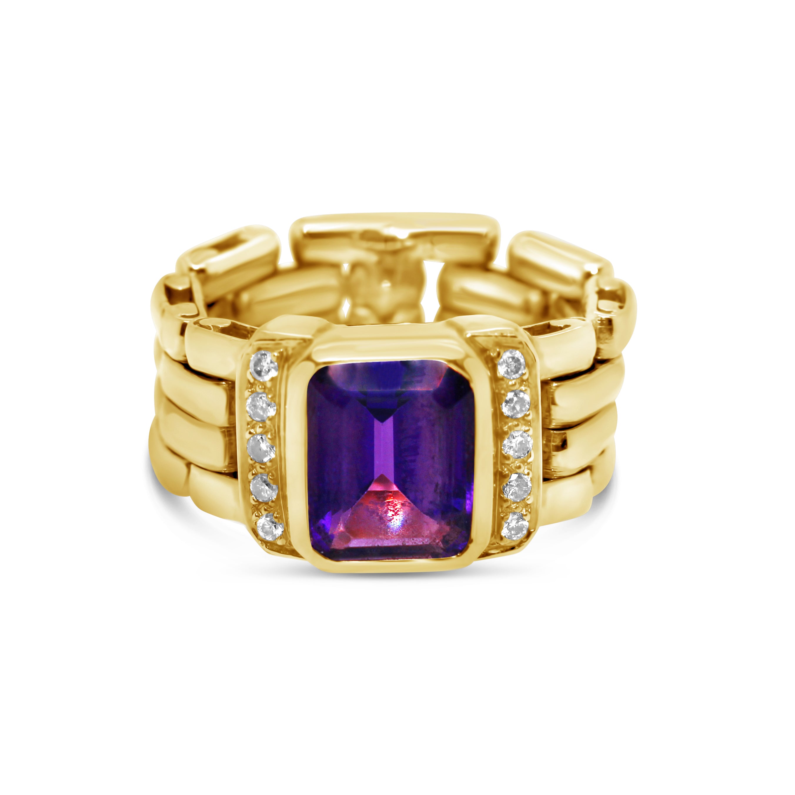 Amethyst offers gemstone 18k gold ring