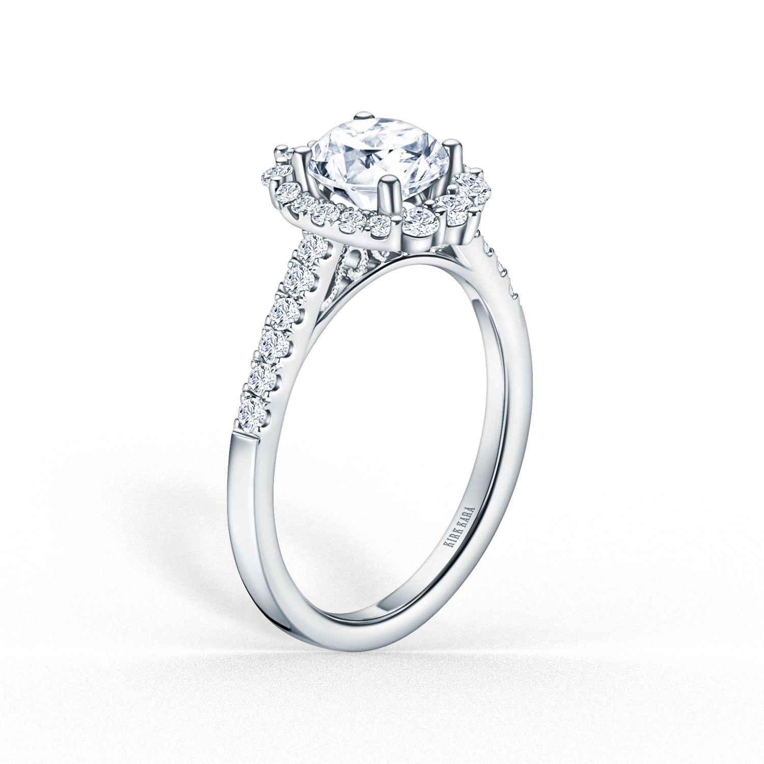 Elegant round store cut engagement ring