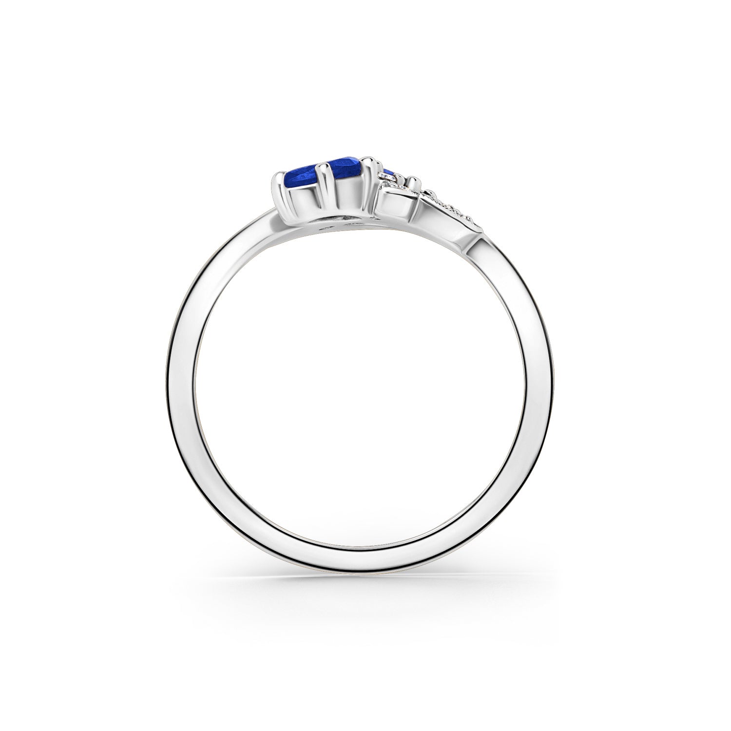 Floral Diamond Blue Sapphire Bypass Fashion Ring – Kirk Kara