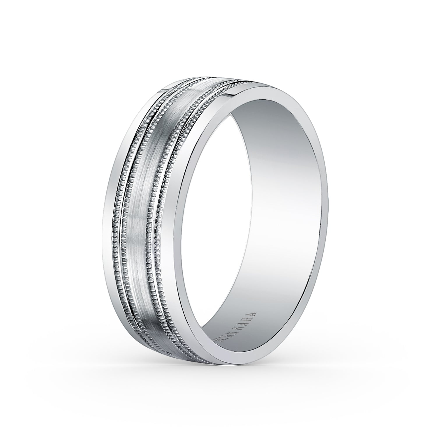 Double milgrain hot sale wedding band